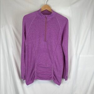 Women's Athleta Fastest Track Half Zip Pullover Workout Top Long-Sleeved Size XL